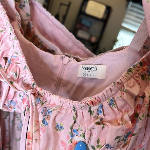 House of CB 'Henrietta' Pink Floral Shirred Bralette Top NWOT - Picture 10 of 10